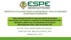 PROYECTO DE TITULACIN PREVIO LA OBTENCIN DEL TTULO