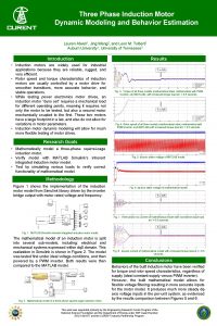 Three Phase Induction Motor Dynamic Modeling and Behavior