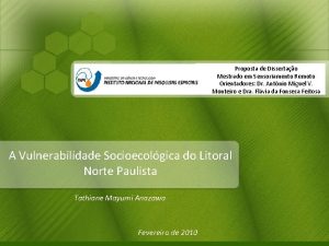 Proposta de Dissertao Mestrado em Sensoriamento Remoto Orientadores