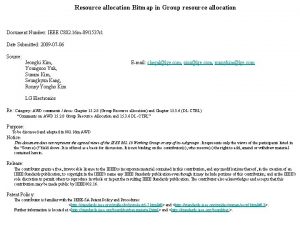 Resource allocation Bitmap in Group resource allocation Document
