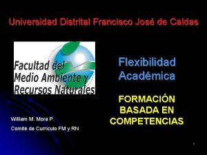 Universidad Distrital Francisco Jos de Caldas Flexibilidad Acadmica