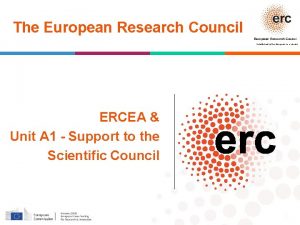 The European Research Council Established by the European