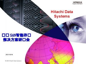 Hitachi Data Systems SAN 20211018 2003 Hitachi Data