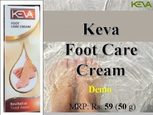 Keva Foot Care Cream Demo MRP Rs 59