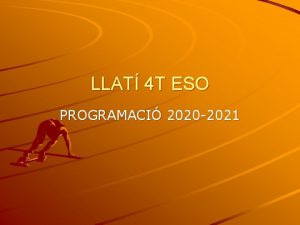 LLAT 4 T ESO PROGRAMACI 2020 2021 1