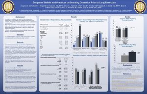 Surgeons Beliefs and Practices on Smoking Cessation Prior