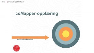 cc Mapperopplring Mapping mot norsk Web Dewey Agenda