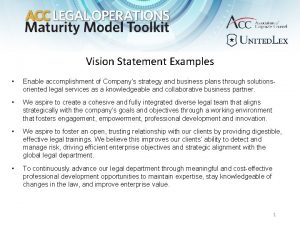 Vision Statement Examples Enable accomplishment of Companys strategy