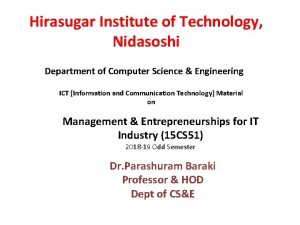 Hirasugar Institute of Technology Nidasoshi Department of Computer