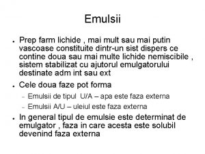 Emulsii Prep farm lichide mai mult sau mai