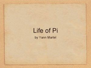 Life of Pi by Yann Martel The Gospel