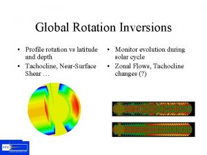Global Rotation Inversions Profile rotation vs latitude and