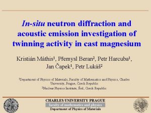 Insitu neutron diffraction and acoustic emission investigation of