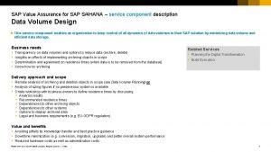 SAP Value Assurance for SAP S4 HANA service