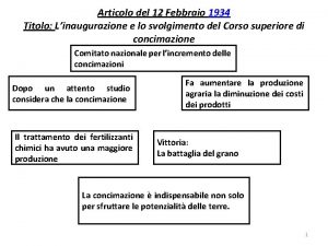 Articolo del 12 Febbraio 1934 Titolo Linaugurazione e