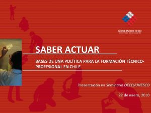 SABER ACTUAR BASES DE UNA POLTICA PARA LA