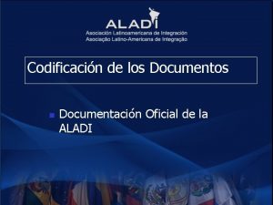 Codificacin de los Documentos n Documentacin Oficial de