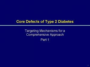 Core Defects of Type 2 Diabetes Targeting Mechanisms