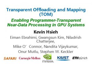 Transparent Offloading and Mapping TOM Enabling ProgrammerTransparent NearData