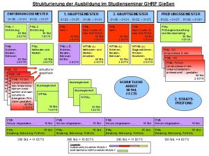 Strukturierung der Ausbildung im Studienseminar GHRF Gieen EINFHRUNGSSEMESTER