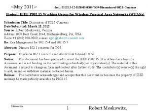 May 2011 doc IEEE 15 12 0130 00