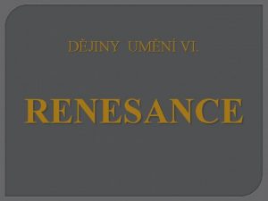 Renesance datace
