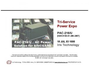 TriService Power Expo PAC216U NSN 6130 01 465