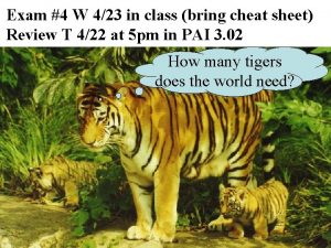 Exam 4 W 423 in class bring cheat