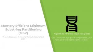 Memory Efficient Minimum Substring Partitioning MSP Algorithms for