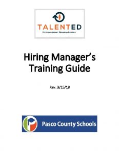 Hiring Managers Training Guide Rev 31518 The Hiring