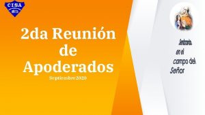 2 da Reunin de Apoderados Septiembre 2020 TABLA