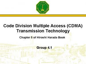 Code Division Multiple Access CDMA Transmission Technology Chapter