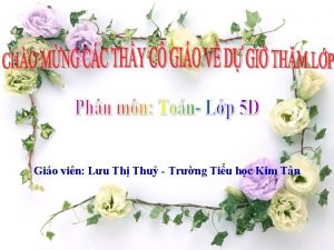 Gio vin Lu Th Thu Trng Tiu hc