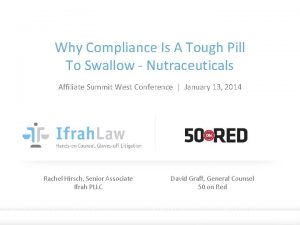 Why Compliance Is A Tough Pill To Swallow