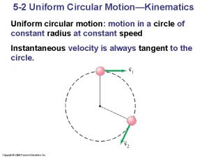 5 2 Uniform Circular MotionKinematics Uniform circular motion