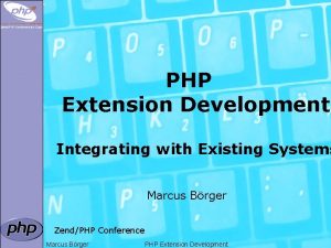PHP Extension Development Integrating with Existing Systems Marcus