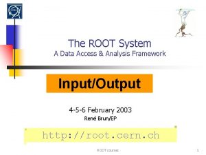 The ROOT System A Data Access Analysis Framework