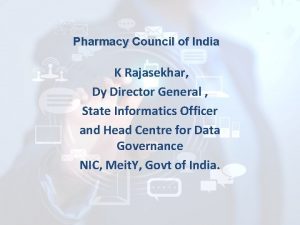 Pharmacy Council of India K Rajasekhar Dy Director