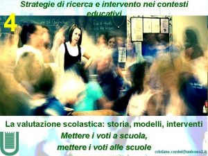 4 Strategie di ricerca e intervento nei contesti