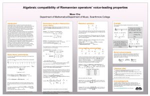 Algebraic compatibility of Riemannian operators voiceleading properties Maxx