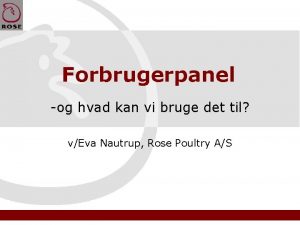 Forbrugerpanel og hvad kan vi bruge det til