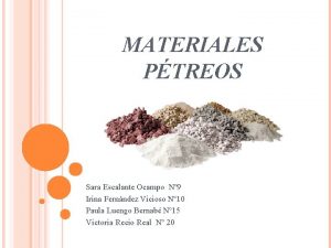 MATERIALES PTREOS Sara Escalante Ocampo N 9 Irina