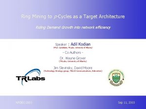 Ring Mining to pCycles as a Target Architecture