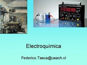 Electroqumica Federico Tascausach cl Los procesos electroqumicos consisten