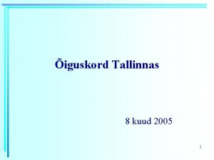 iguskord Tallinnas 8 kuud 2005 1 Kuritegude dnaamika