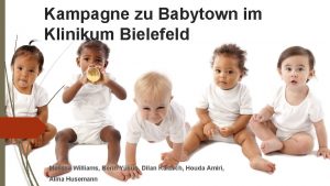 Kampagne zu Babytown im Klinikum Bielefeld Melissa Williams