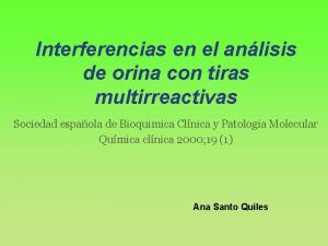 Interferencias en el anlisis de orina con tiras