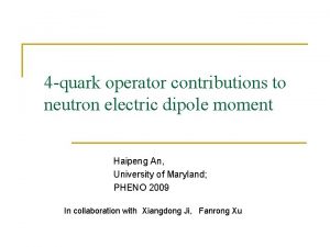 4 quark operator contributions to neutron electric dipole