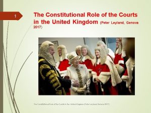 1 The Constitutional Role of the Courts in