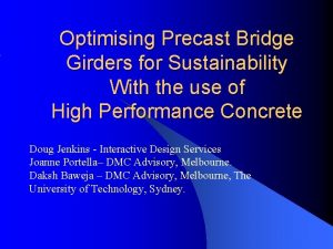 Optimising Precast Bridge Girders for Sustainability With the
